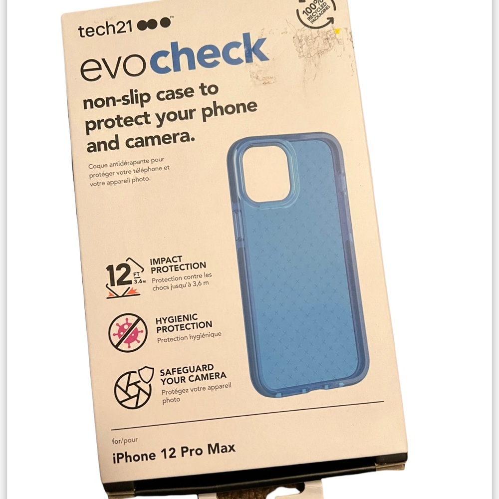 Tech21 evo check iPhone12Pro max non-slip case to protect your phone and camera